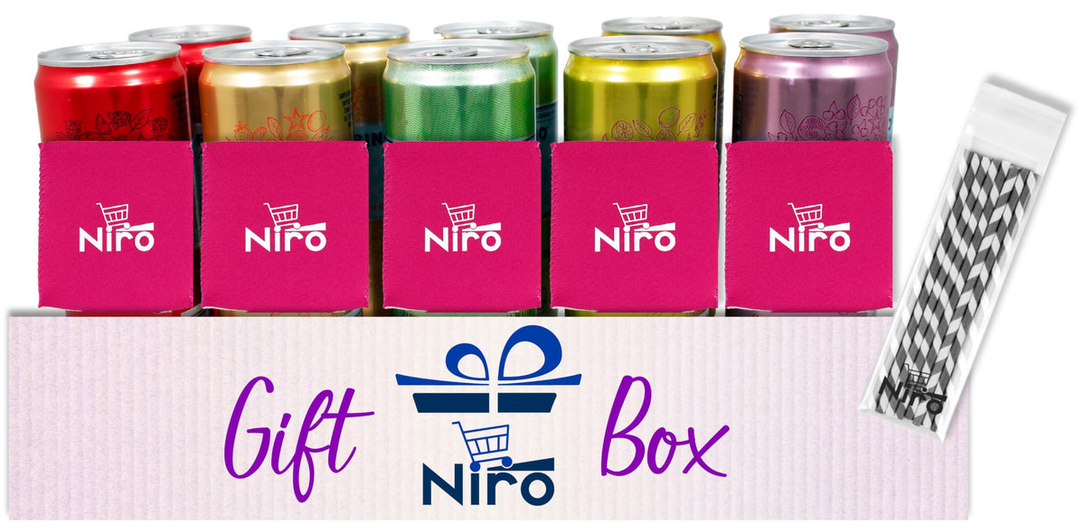 Niro Essenza Flavored Mineral & Sparkling Water – 10 Pack Assortment with Sleeve