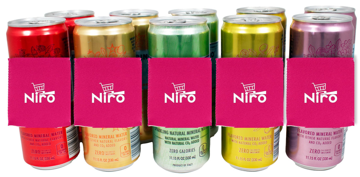 Niro Essenza Flavored Mineral & Sparkling Water – 10 Pack Assortment with Sleeve
