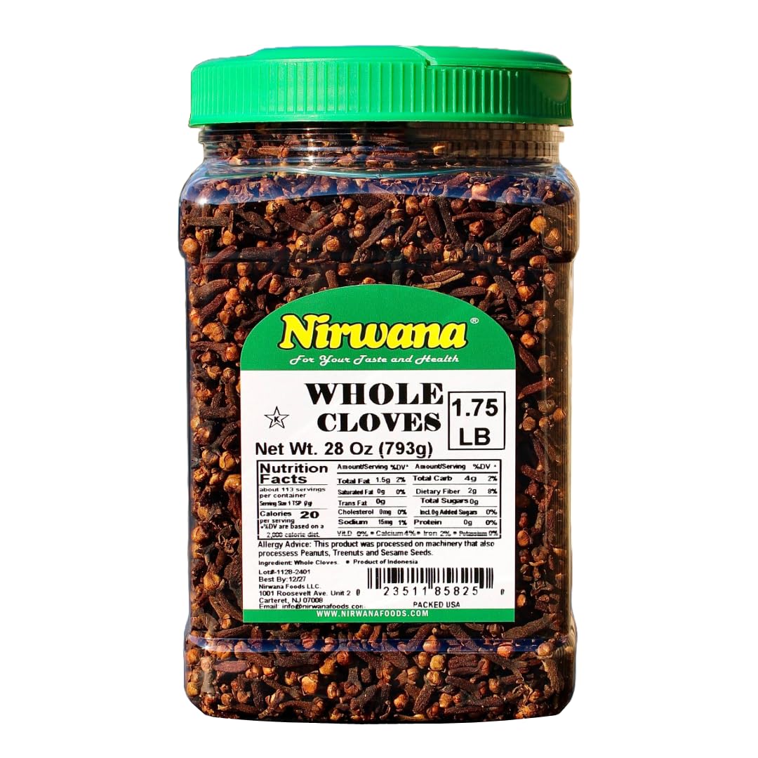 Nirwana Whole Cloves – Premium Spice for Cooking, Baking & Beverages (28oz)