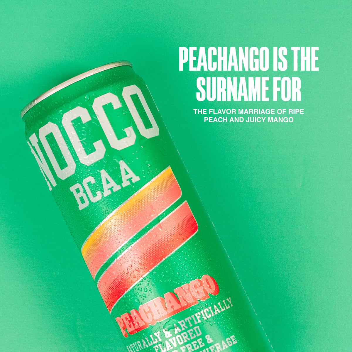 NOCCO Peachango BCAA Drink – 12 Can Pack, Caffeine Free, 5000 mg BCAA, Sugar Free