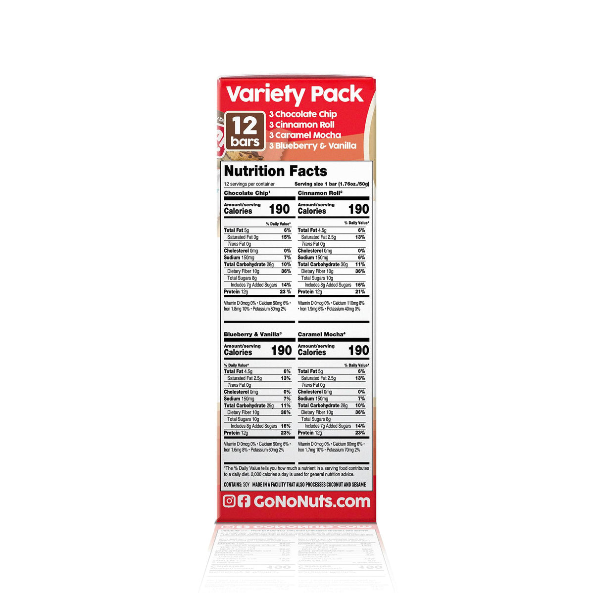 No Nuts! Protein Bar Variety Pack – Nut-Free, Vegan & Dairy-Free (12 Count)