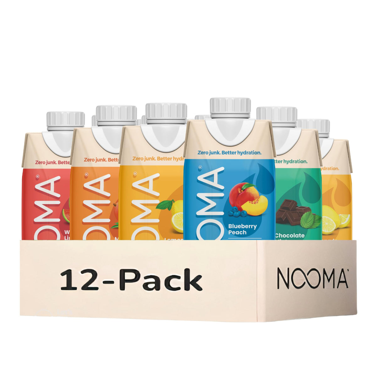 NOOMA Organic Electrolyte Sports Drink | 12-Pack Variety Pack (16.9oz each)