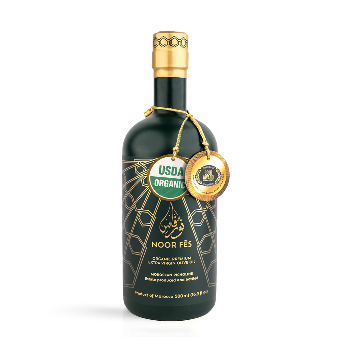 NOOR FÈS 20+ Awards EVOO – Organic Moroccan Picholine, Cold-Pressed 17oz