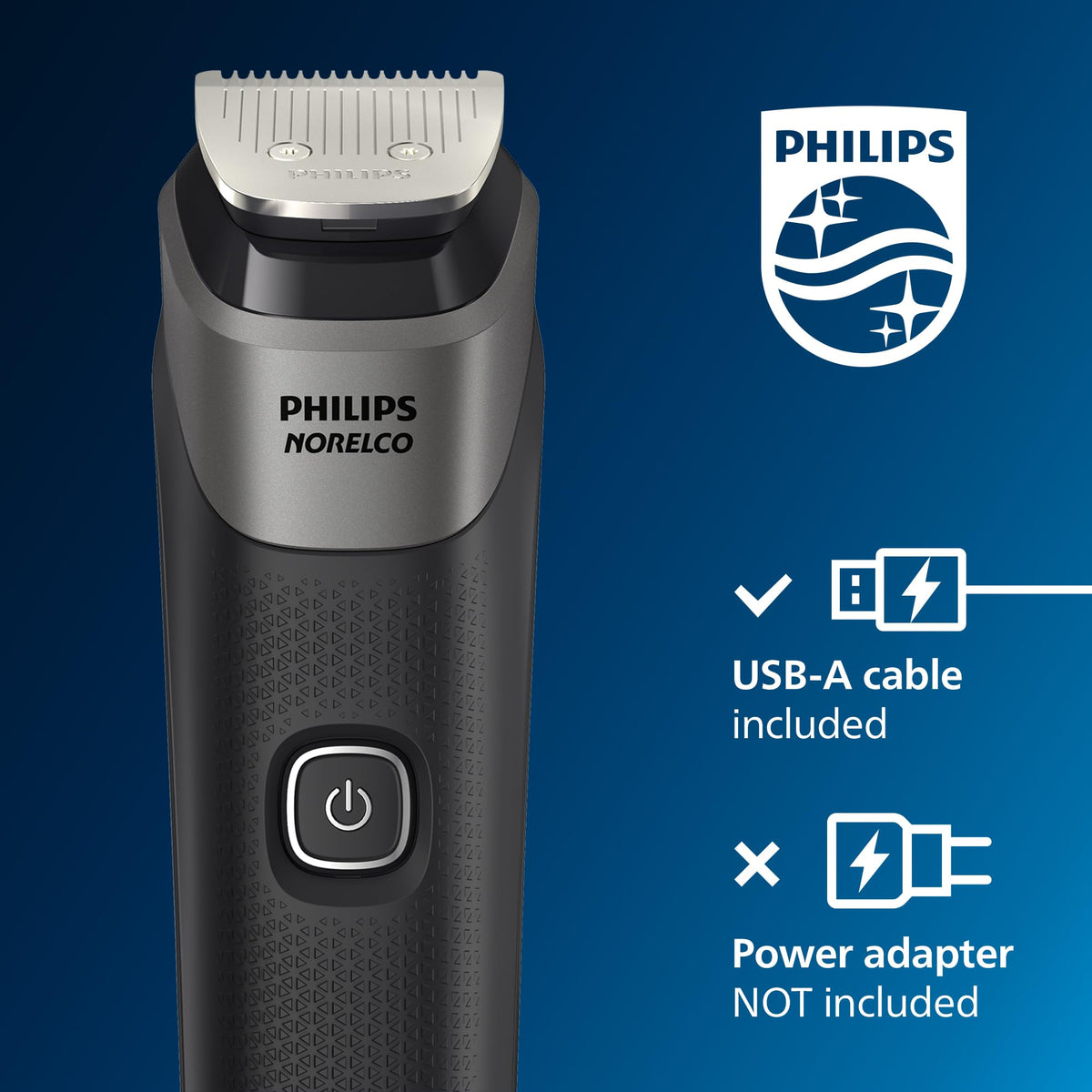 Norelco Philips All-in-One 5000 18-in-1 Trimmer, Face, Hair & Body, Black