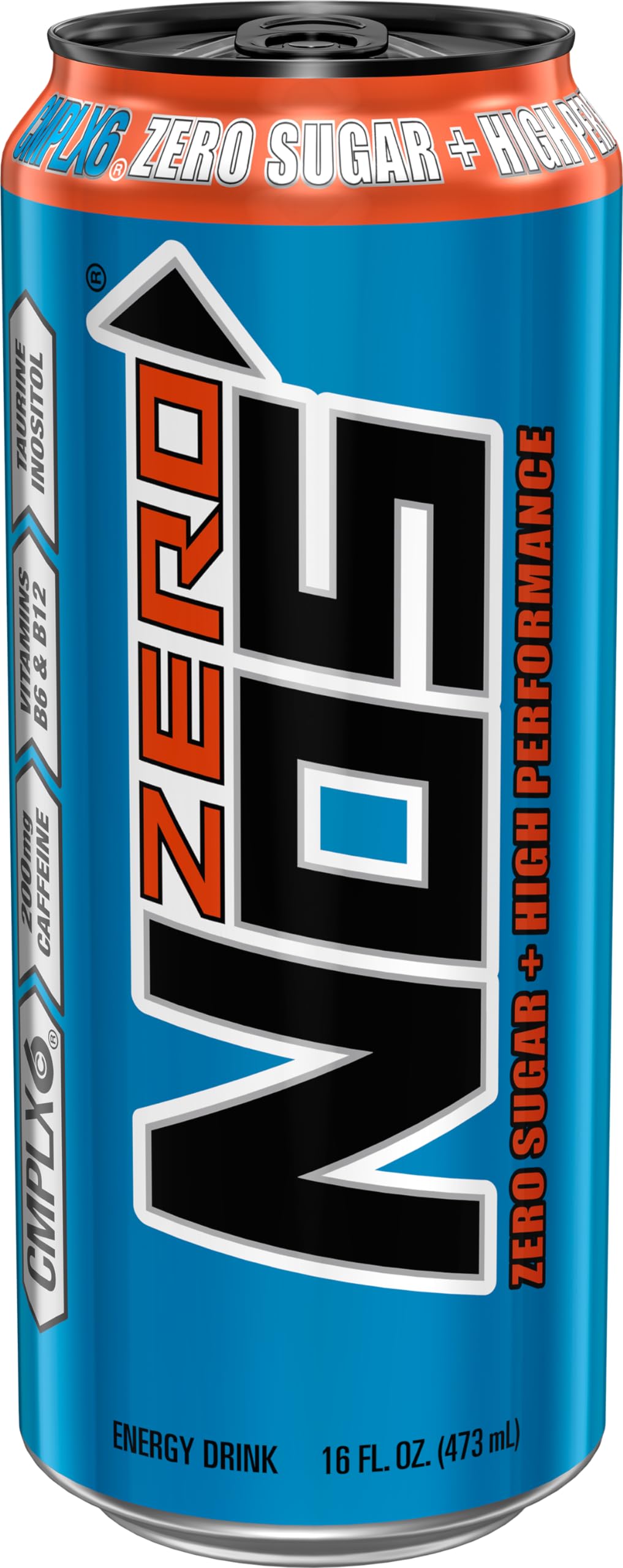 NOS Zero Sugar Energy Drink - High Performance, 16 Fl Oz