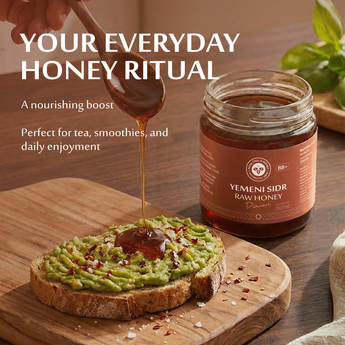 Now This Is Honey: Raw Yemeni Sidr Honey BB+ Grade — Glass Jar, Unpasteurized & Unfiltered 10oz
