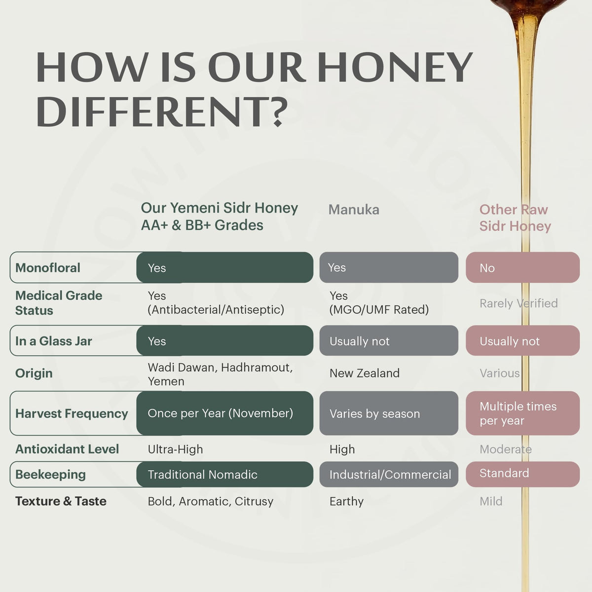 Now This Is Honey: Raw Yemeni Sidr Honey BB+ Grade — Glass Jar, Unpasteurized & Unfiltered 10oz