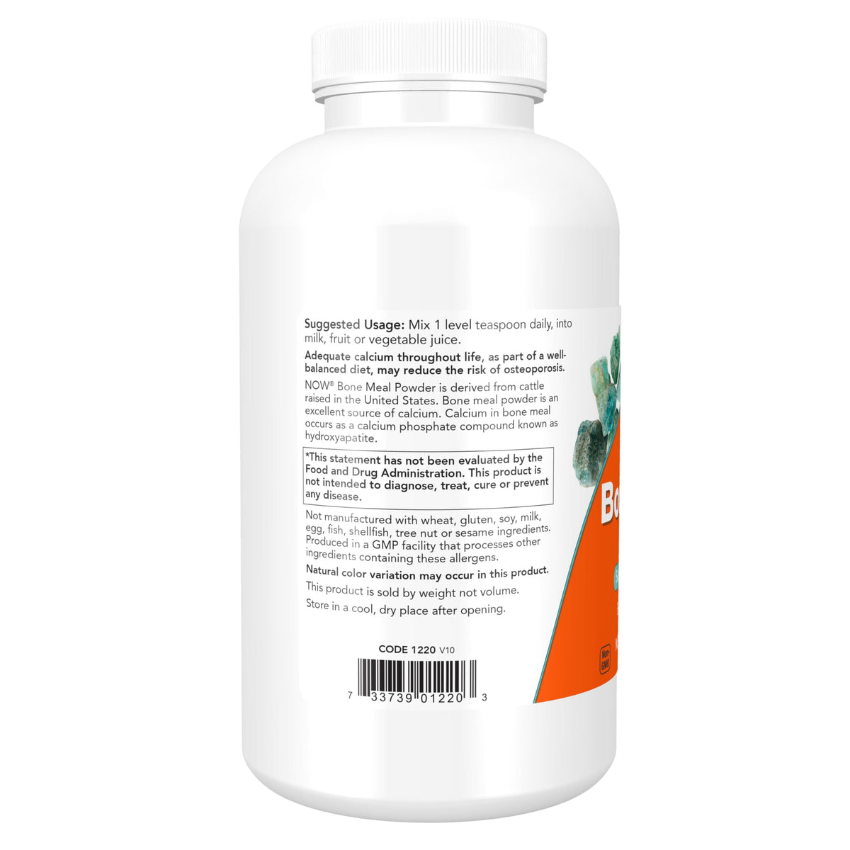 NOW Foods Bone Meal Powder 1-Pound (Pack of 2)