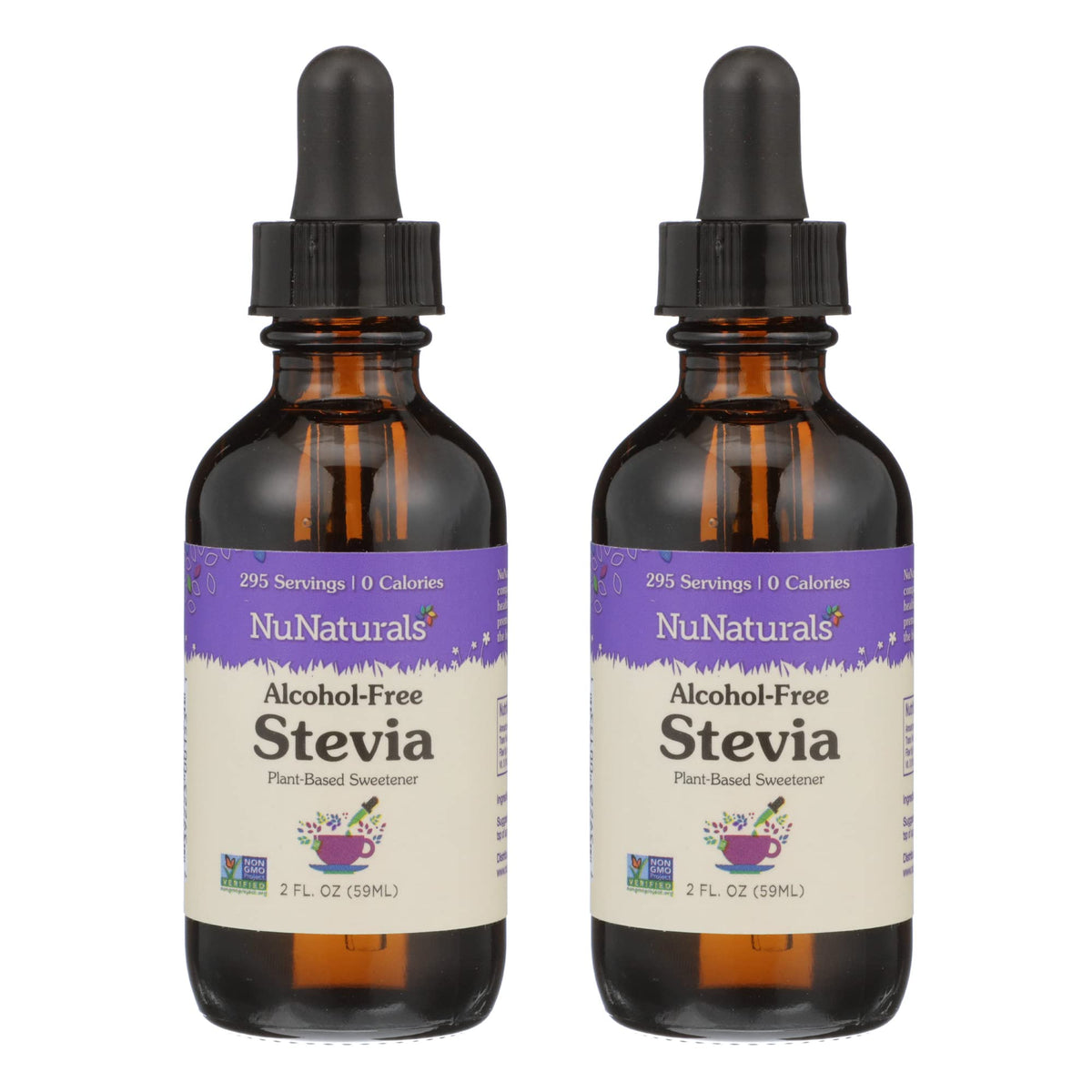 NuNaturals Liquid Stevia – Zero-Calorie Plant-Based Sugar Substitute (Unflavored)