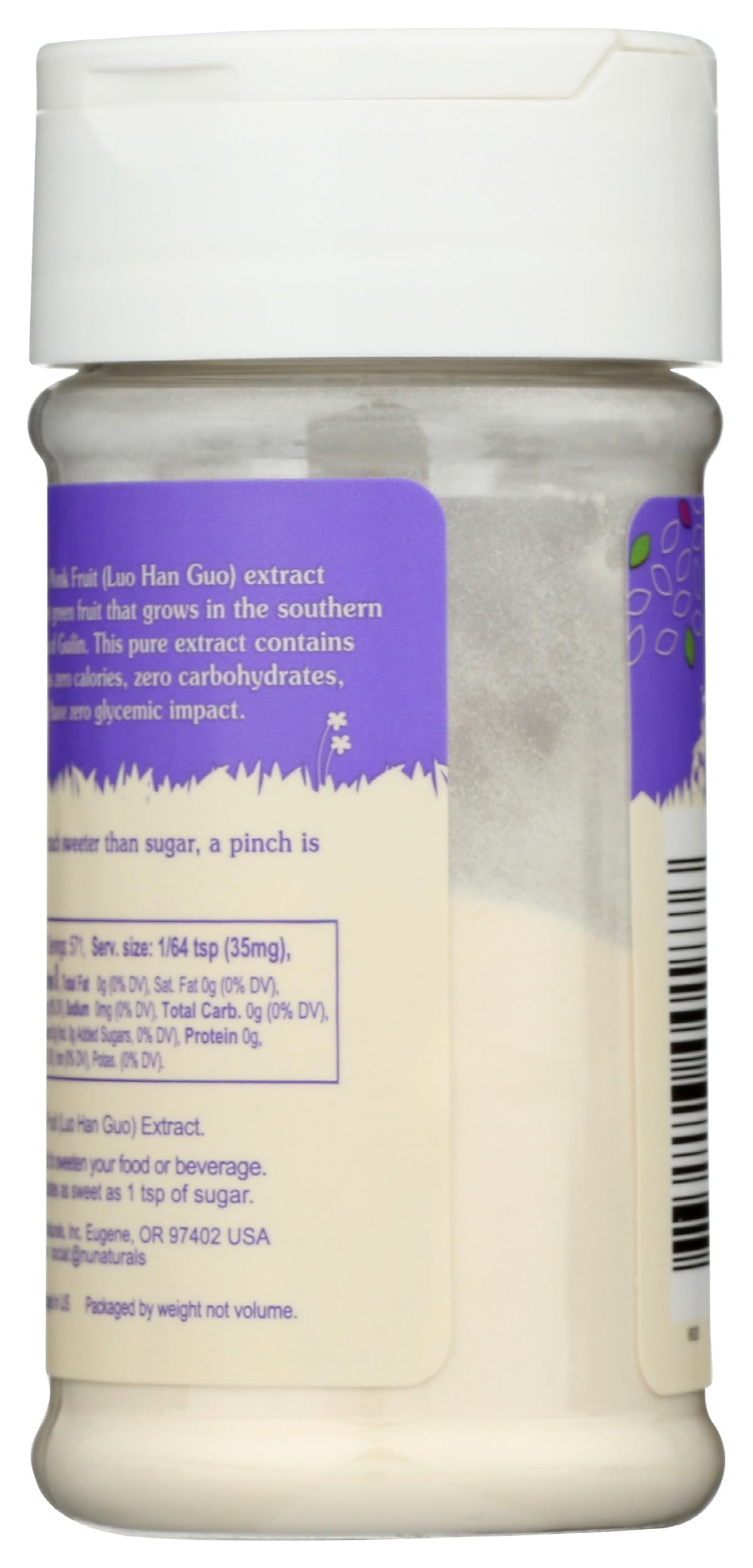 NuNaturals Monk Fruit Powder – All-Natural, Zero-Calorie Sweetener