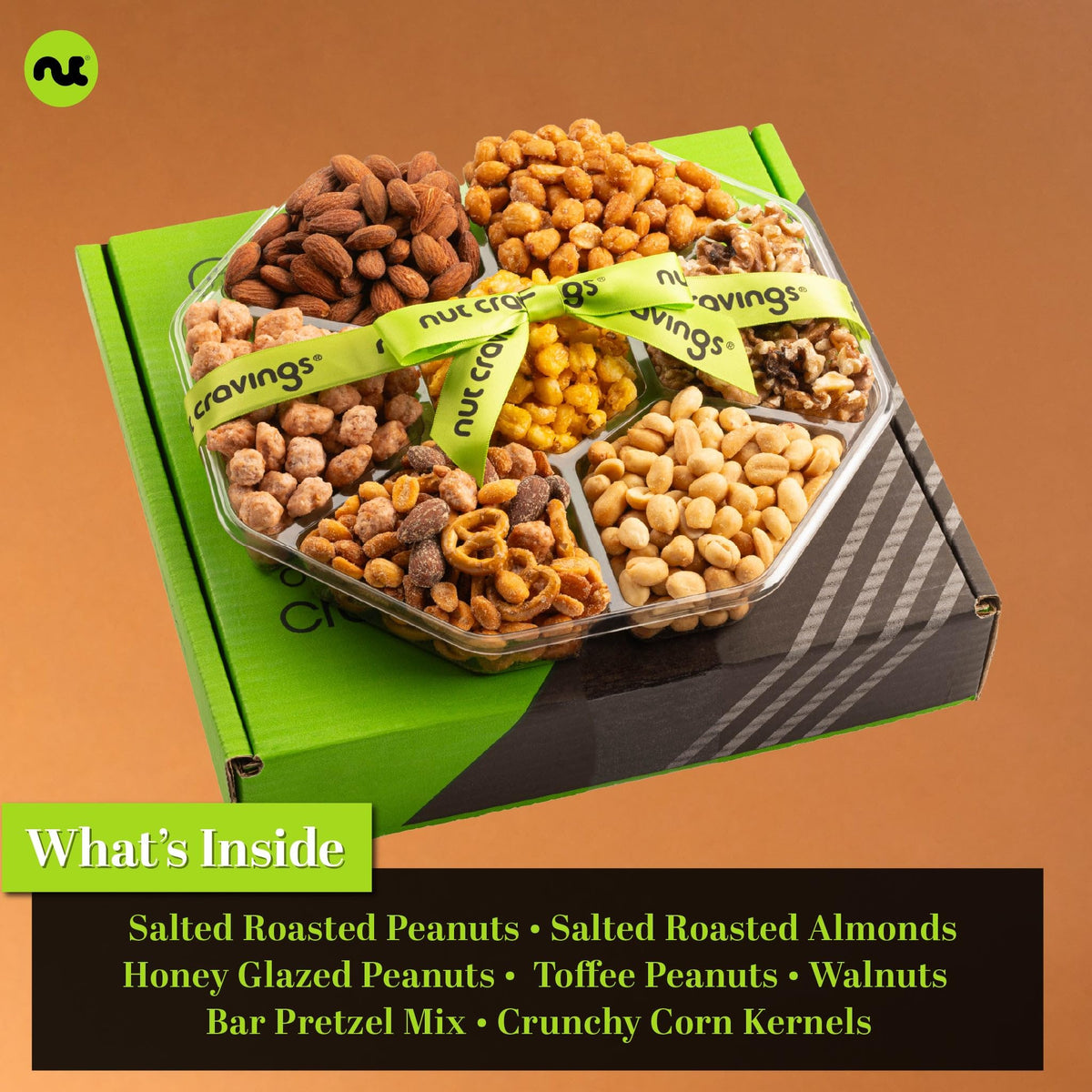 Nut Cravings Mothers Day Treats – 7-Assortment Mixed Nuts Gift Basket, 1 lb