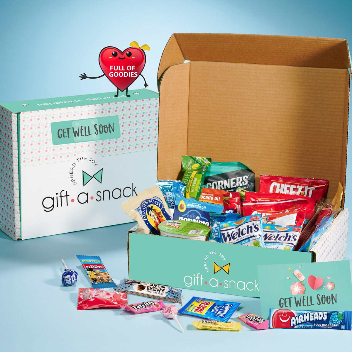 Nut Cravings Gift A Snack Get Well Soon Snack Box - 60 Count Variety Pack + Greeting Card