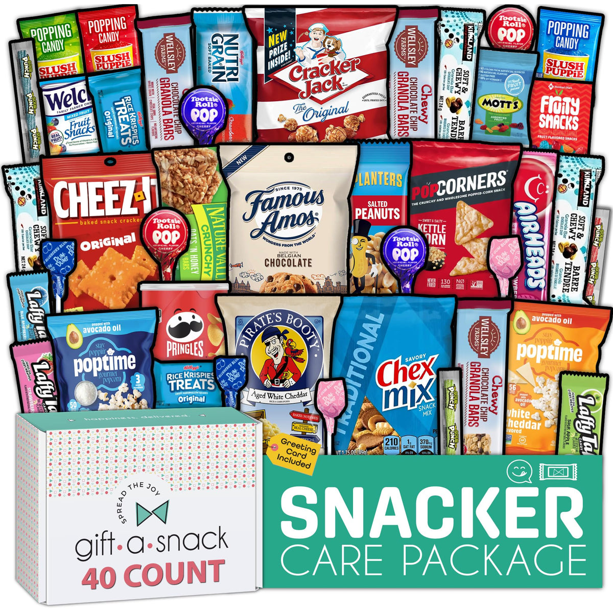 Nut Cravings Gift A Snack - Mothers Day Snack Box & Greeting Card (40 Count)