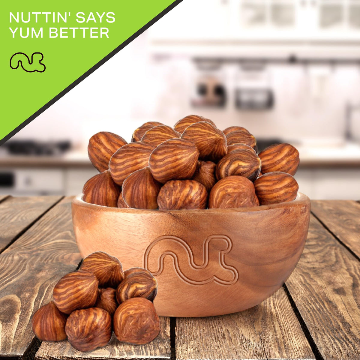 Nut Cravings Raw Hazelnuts Filberts with Skin, Unsalted & Shelled, 16 oz, Resealable Bag