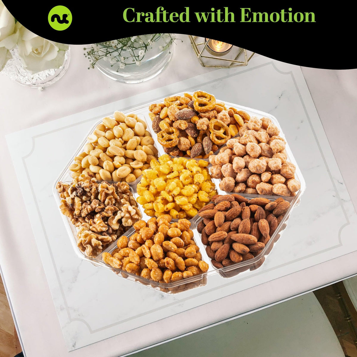 Nut Cravings Mothers Day Treats – 7-Assortment Mixed Nuts Gift Basket, 1 lb
