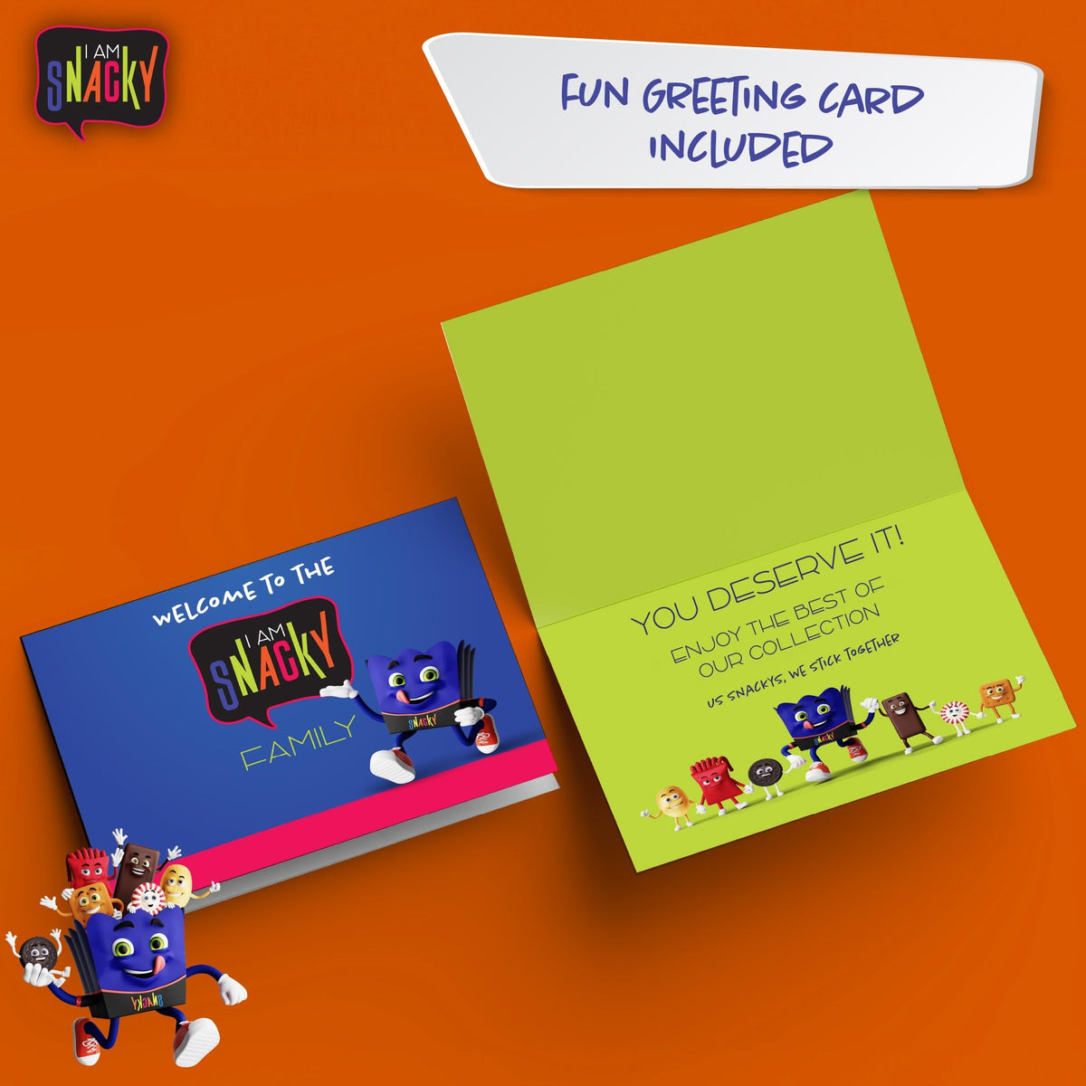 Nut Cravings I AM SNACKY Variety Pack – Mothers Day Treats Gift Box + Greeting Card (50 Count)