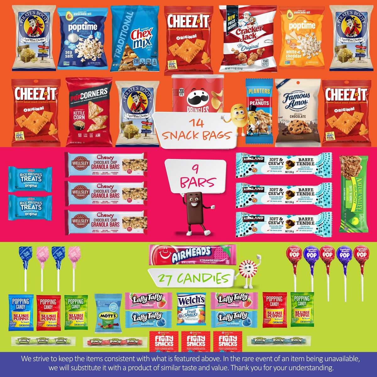 Nut Cravings I AM SNACKY Variety Pack – Mothers Day Treats Gift Box + Greeting Card (50 Count)