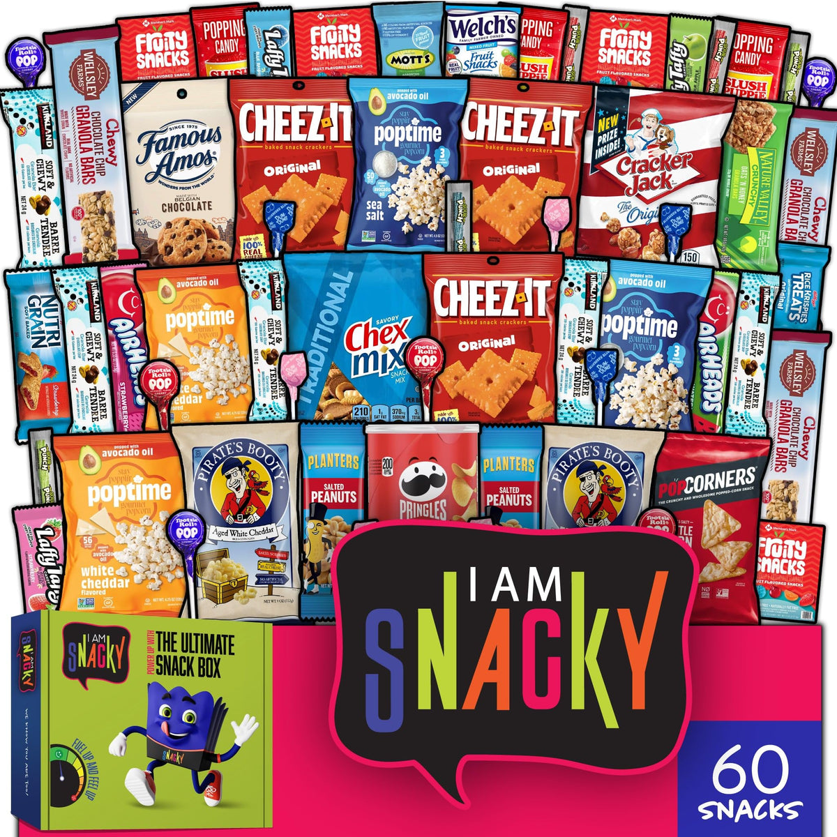 I AM Snacky Mother's Day Snack Box - 60 Count Variety Pack | Nut Cravings