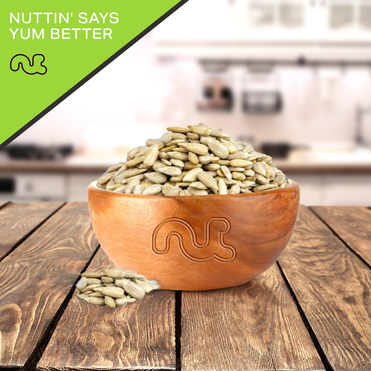 Nut Cravings Roasted Salted Sunflower Seeds — Shell-Free Kernels, 80oz Bulk in Resealable Bag