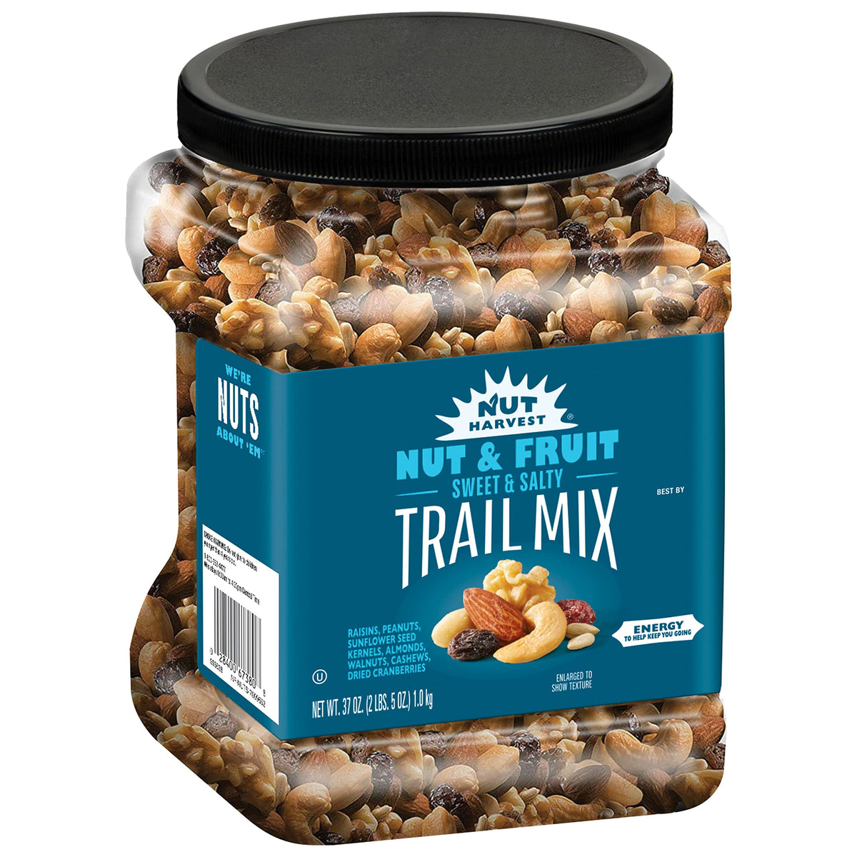 Nut Harvest Nut & Fruit Mix – 37 oz Jar | Premium Roasted Snack