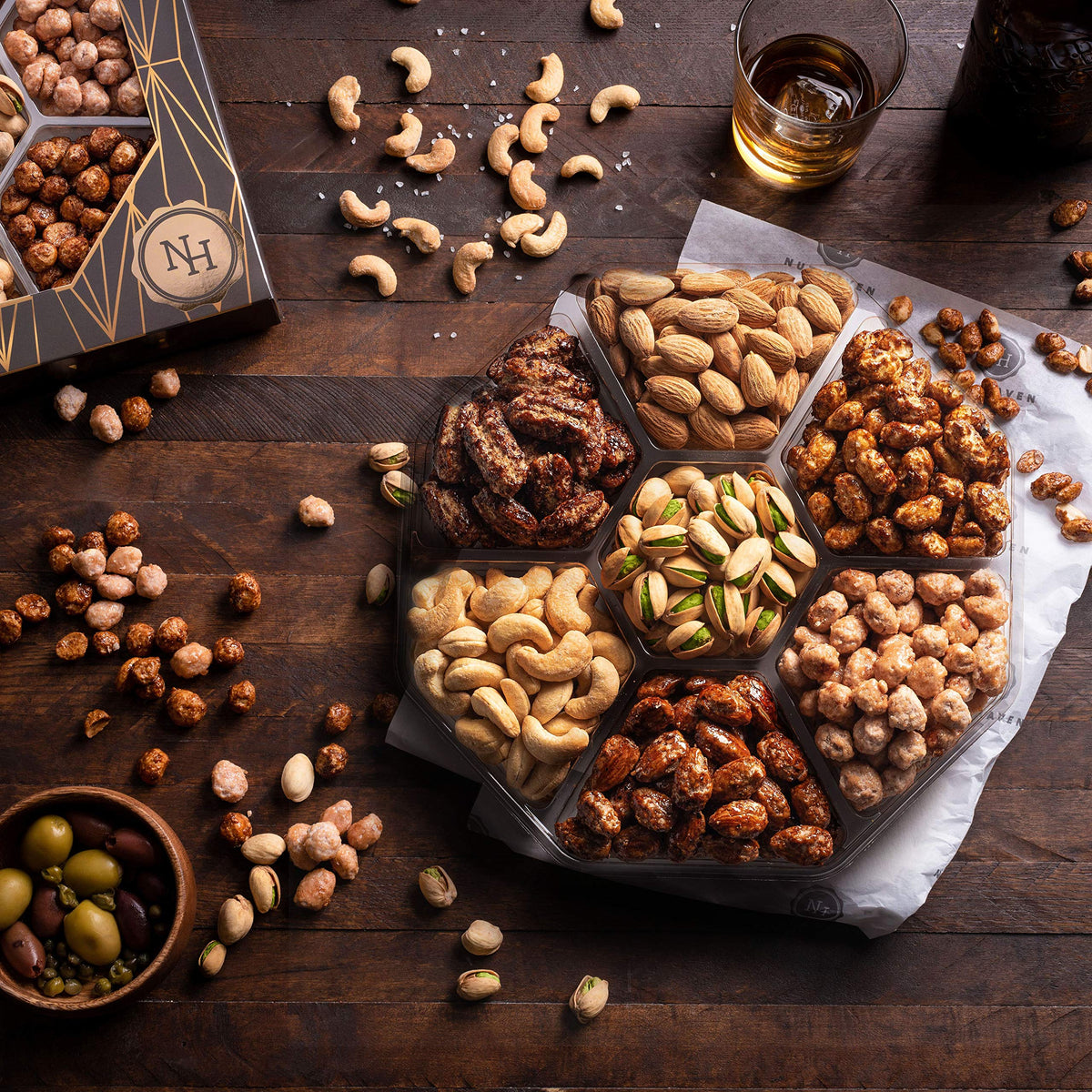 Nut Haven Mothers Day Nuts Gift Basket - Gourmet Mixed Nuts Gift Box