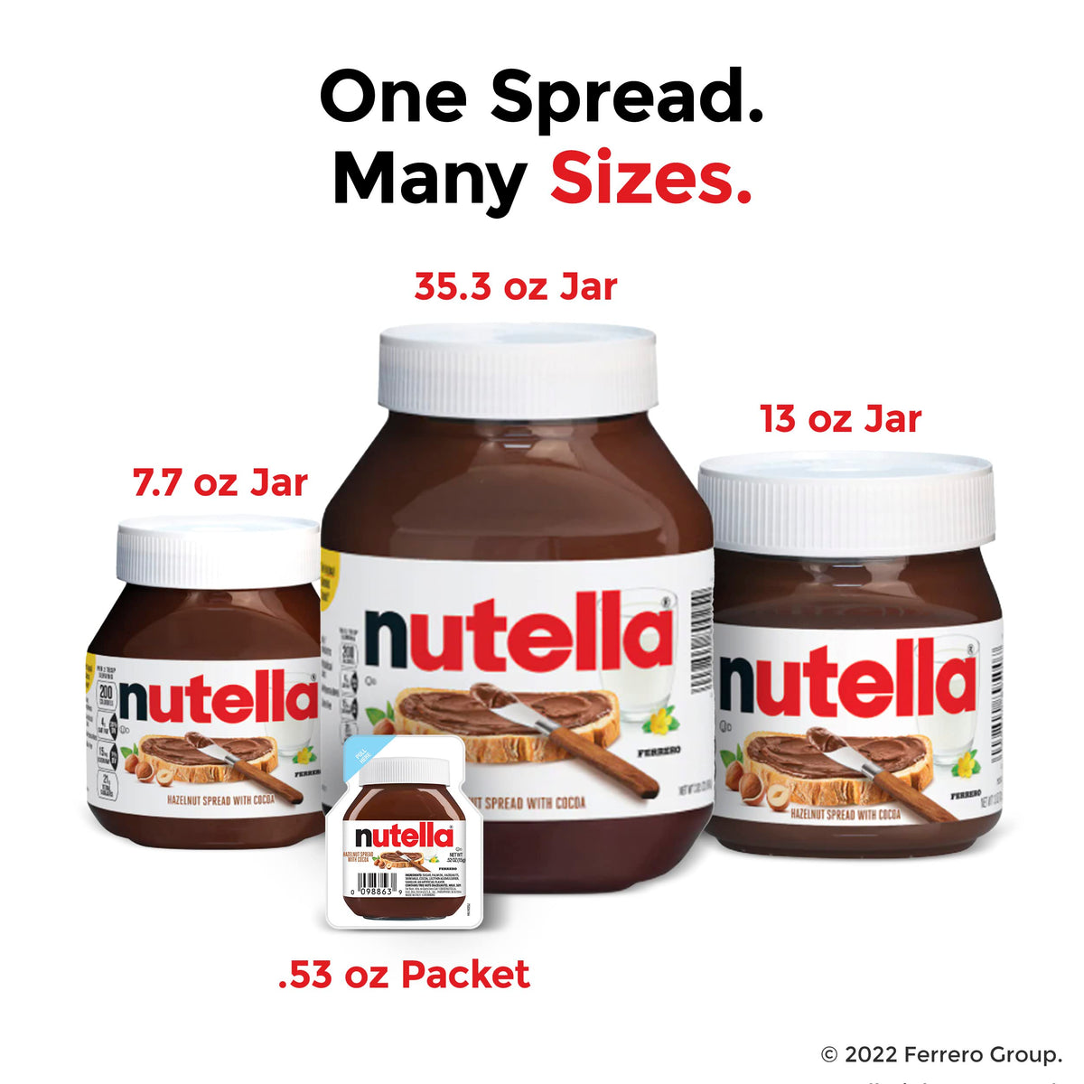 Nutella Hazelnut Spread with Cocoa – Bulk 12-Pack, 7.7 oz Jars