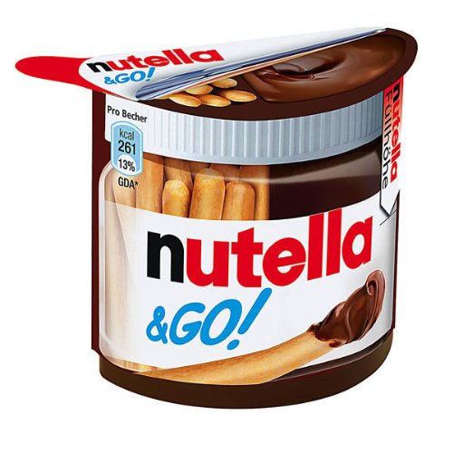 Nutella & GO! Chocolate Hazelnut Spread with Cocoa + Breadsticks - 12 Snack Cups, 1.8 oz Each