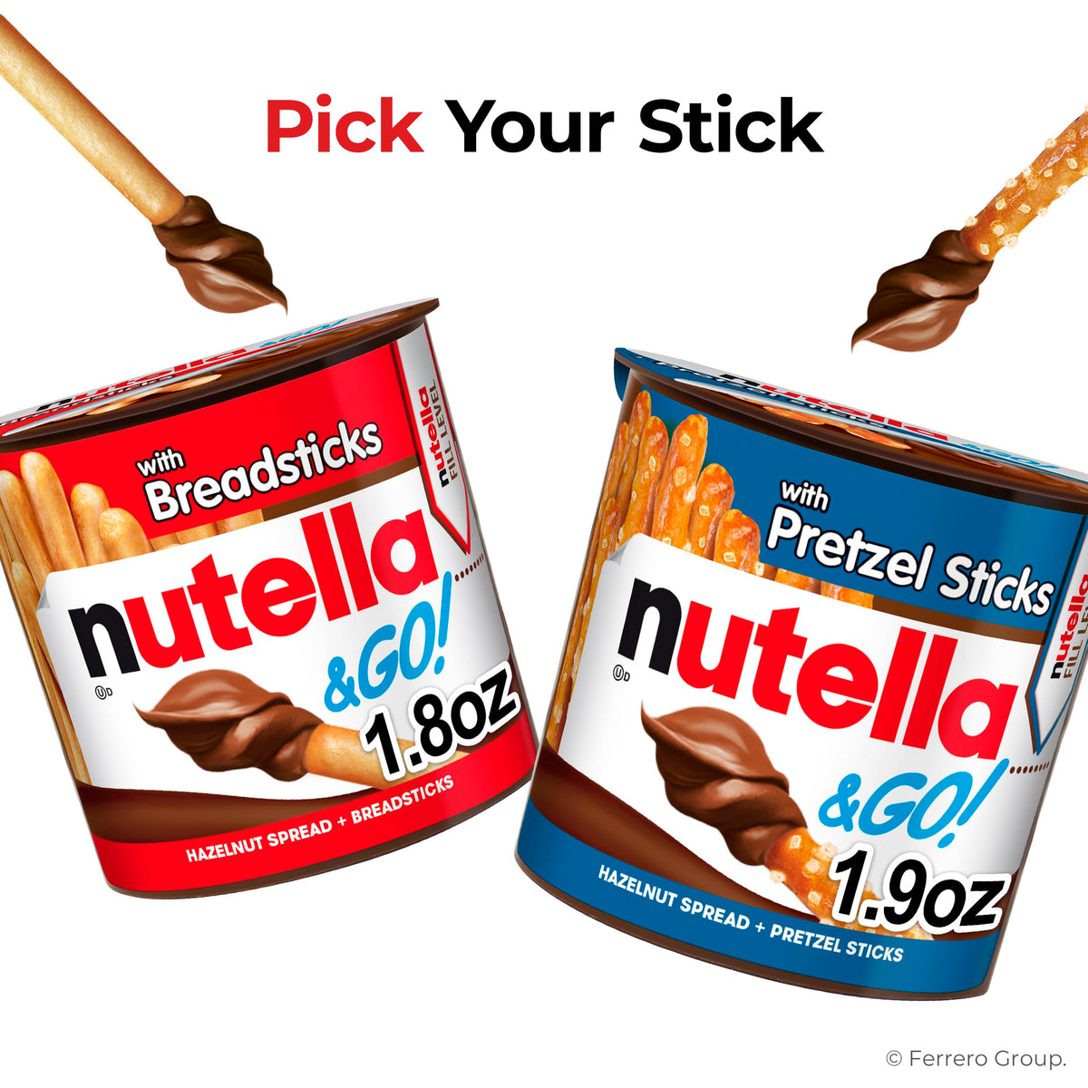 Nutella & GO! Chocolate Hazelnut Spread with Cocoa + Breadsticks – 24 Bulk Snack Packs