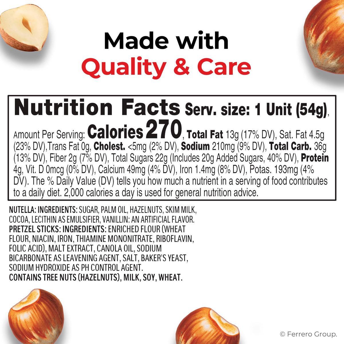 Nutella & GO! Chocolate Hazelnut Spread with Cocoa + Pretzel Sticks – 12 Snack Packs (1.9 oz Each)