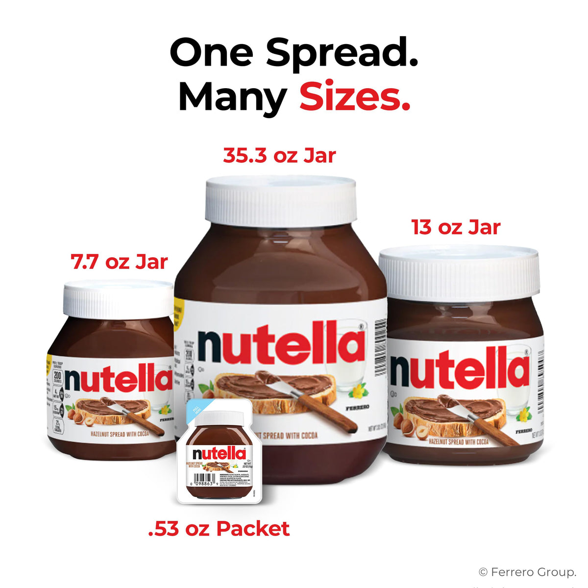 Nutella Hazelnut Spread with Cocoa – Creamy 0.52 oz Cups, 120-Pack Bulk