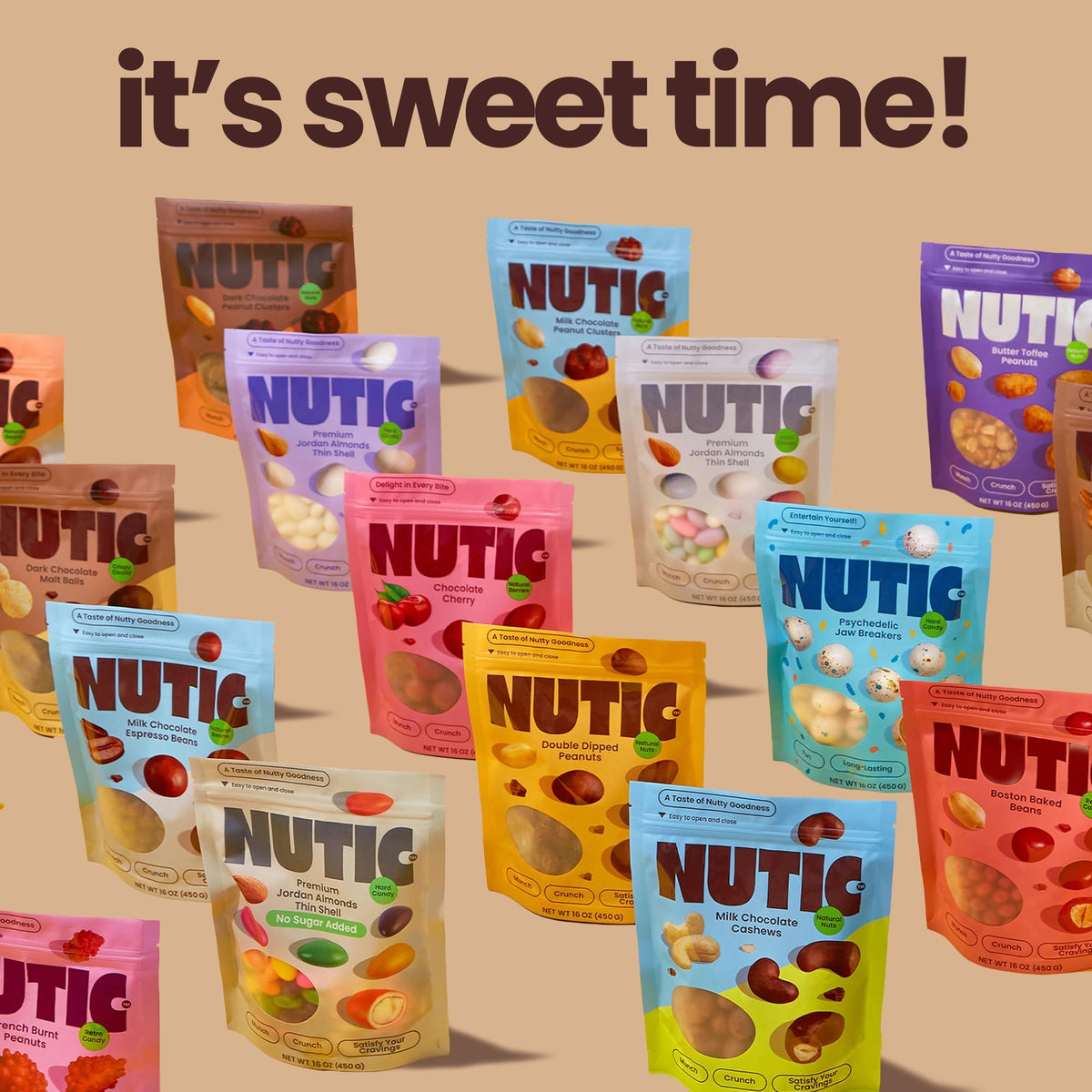 Nutic Dark Chocolate Covered Walnuts - 2 lb Premium Roasted Walnuts in Rich Dark Chocolate | Made in USA
