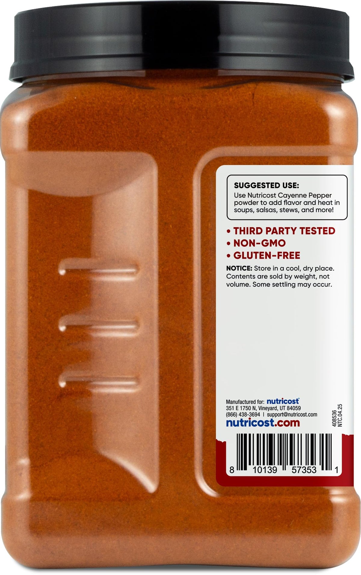 Nutricost Pantry Cayenne Pepper 60,000 HU - 2 lb Ground Red Pepper (Vegan, Gluten-Free, GMO-Free)