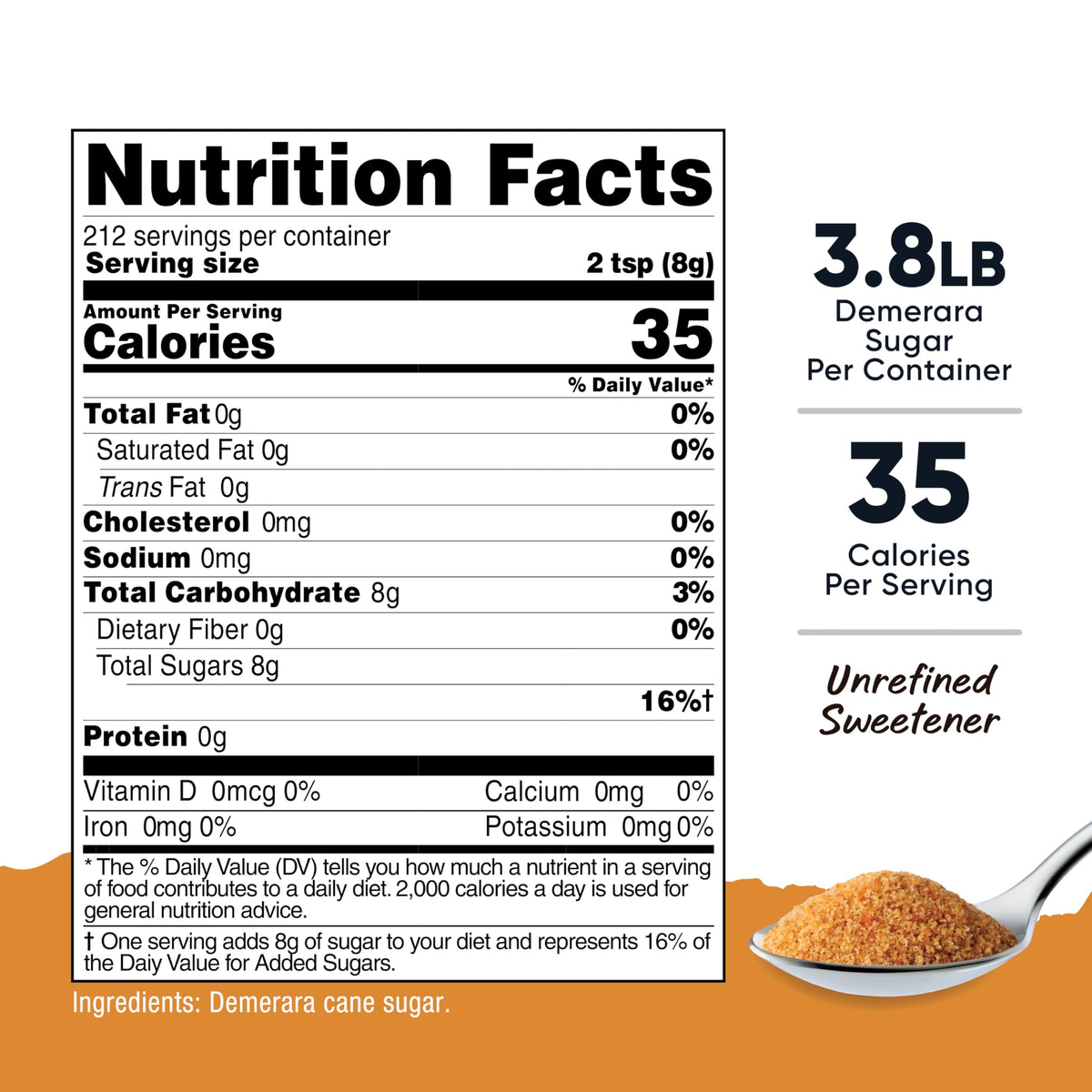 Nutricost Pantry Unrefined Demerara Sugar (4 lb) – Rich Flavor for Baking & Beverages