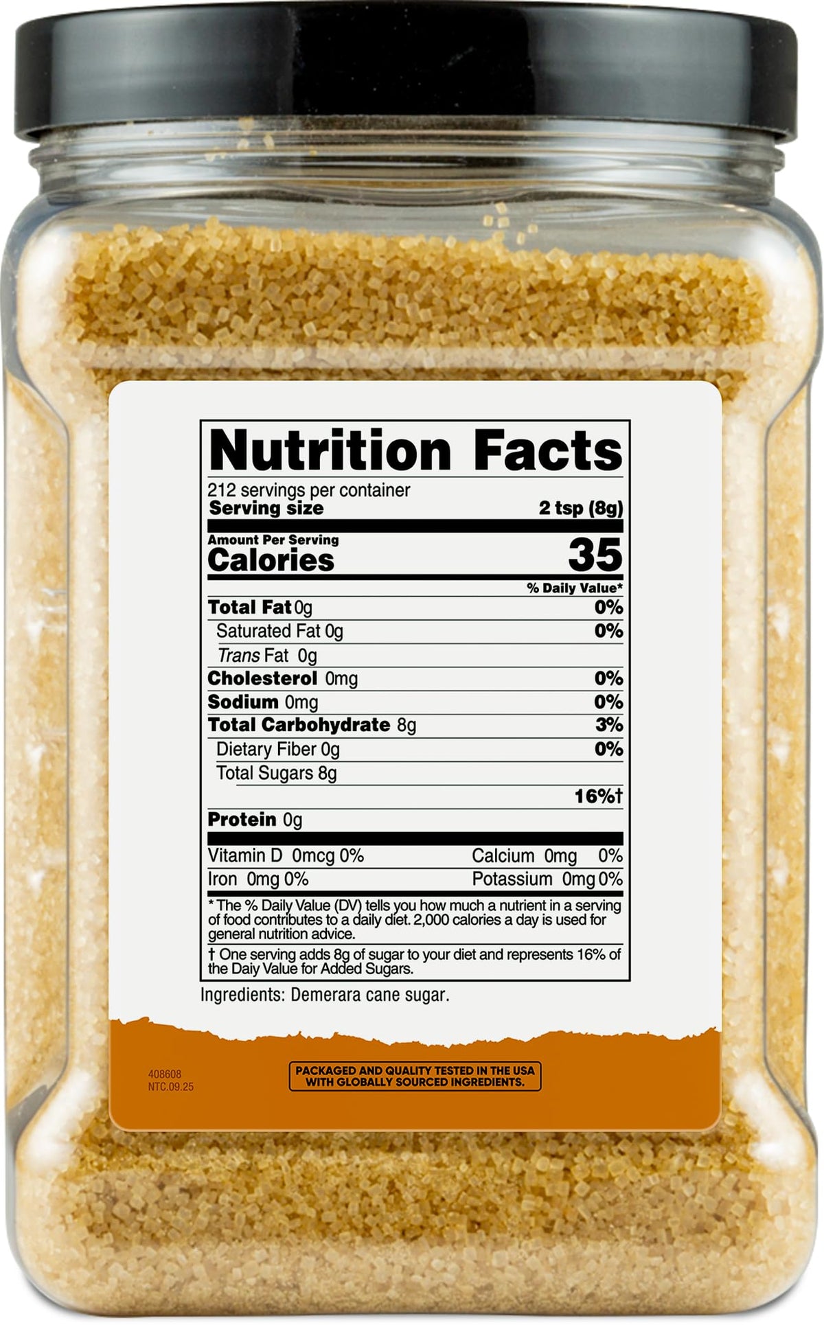 Nutricost Pantry Unrefined Demerara Sugar (4 lb) – Rich Flavor for Baking & Beverages