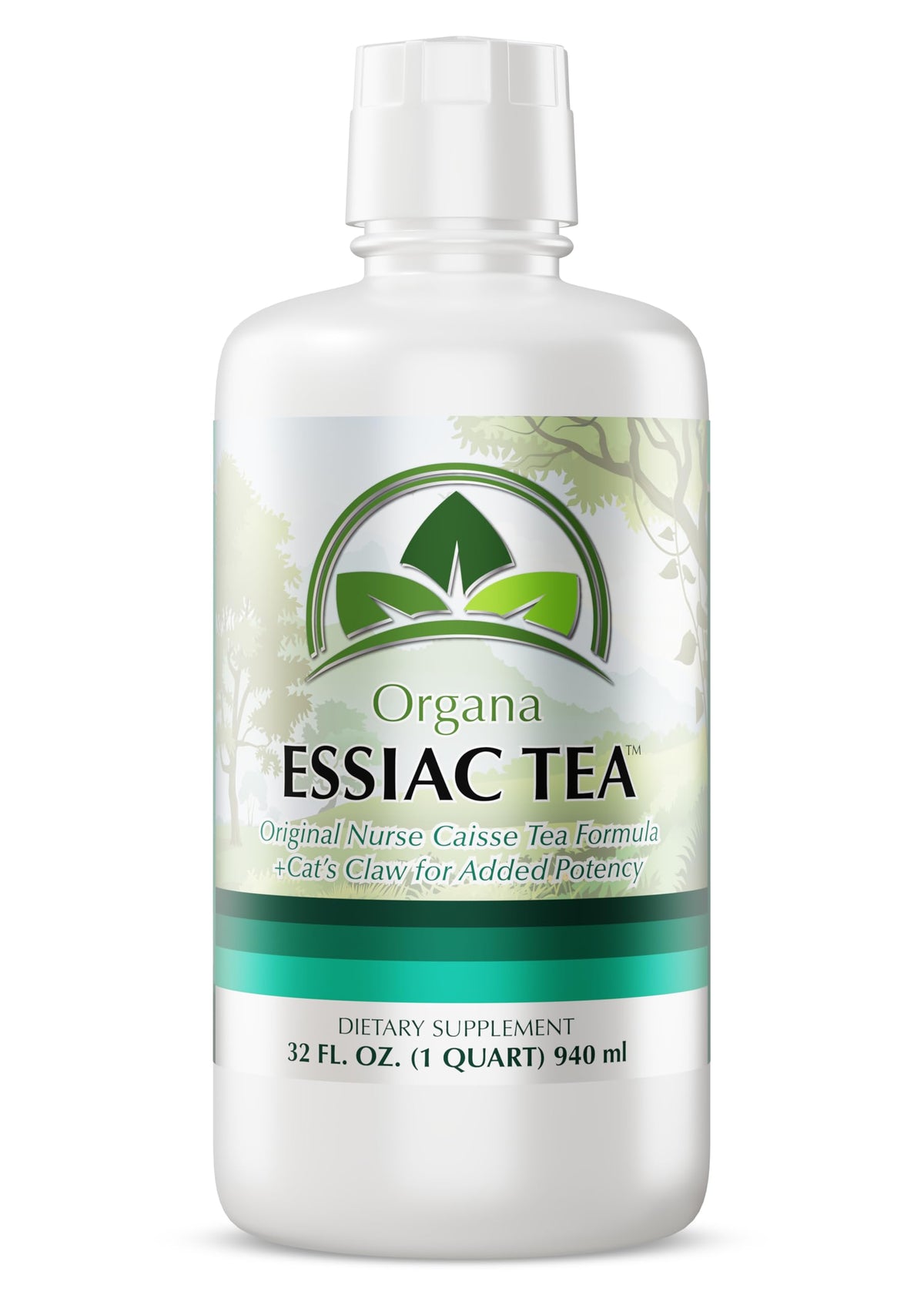 NutriNoche Organa Essiac Tea - Organic Liquid 4-Herb Essiac Blend (32 oz) | Ojibwa Herbal Detox