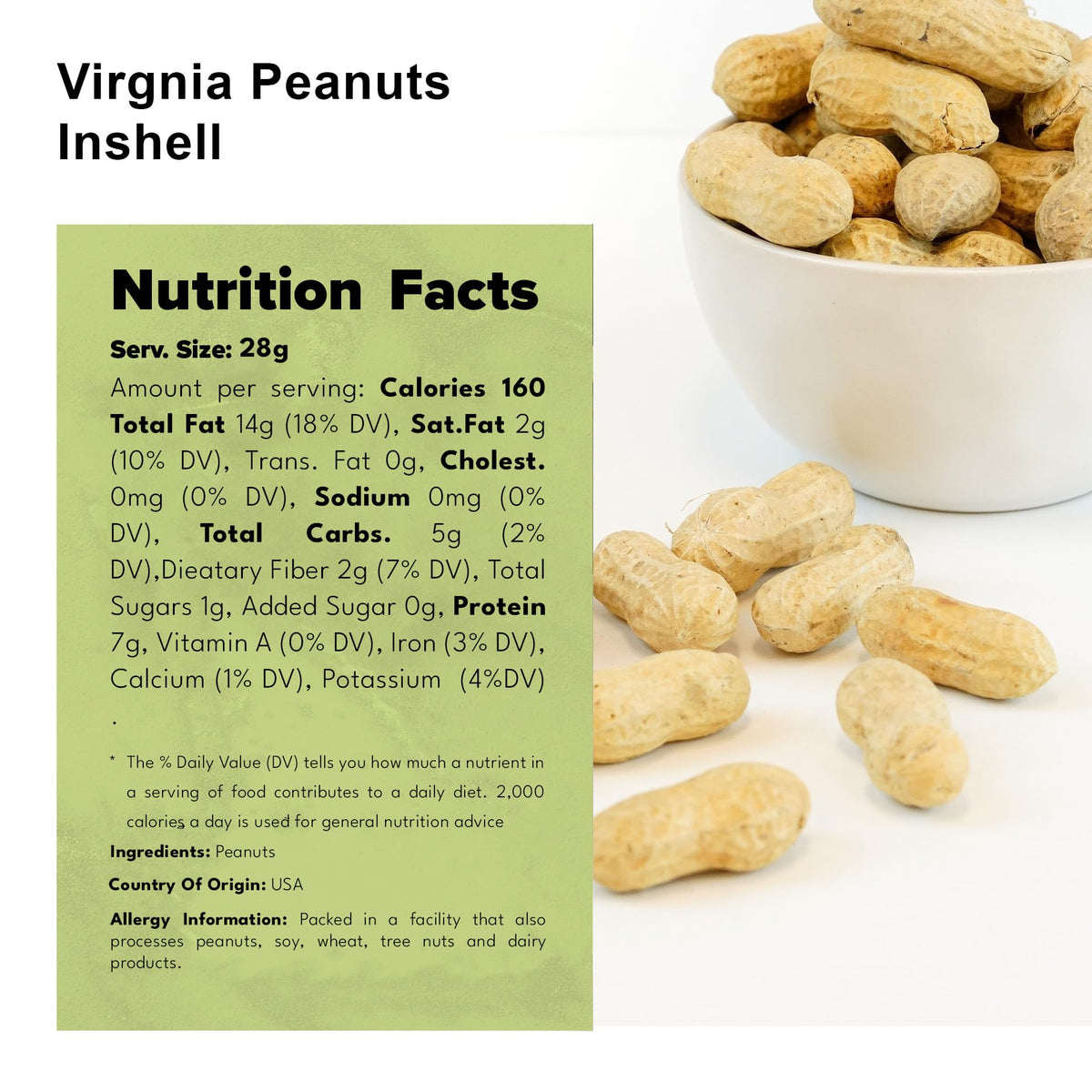 NUTS U.S. Peanuts In Shell – USA-Grown, Non-GMO Raw for Wildlife & Humans | 5 LBS