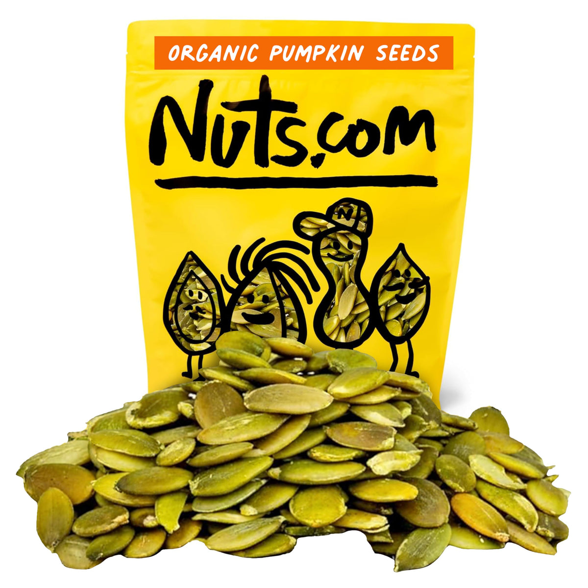 Nuts.com Organic Pumpkin Seeds – 2 lb No-Shell Pepitas (Keto, Vegan, Gluten-Free)