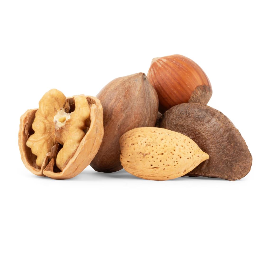Nuts.com Mixed Nuts in Shell - 3 lb Bag (No Brazil Nuts) | Walnuts, Hazelnuts, Pecans, Almonds