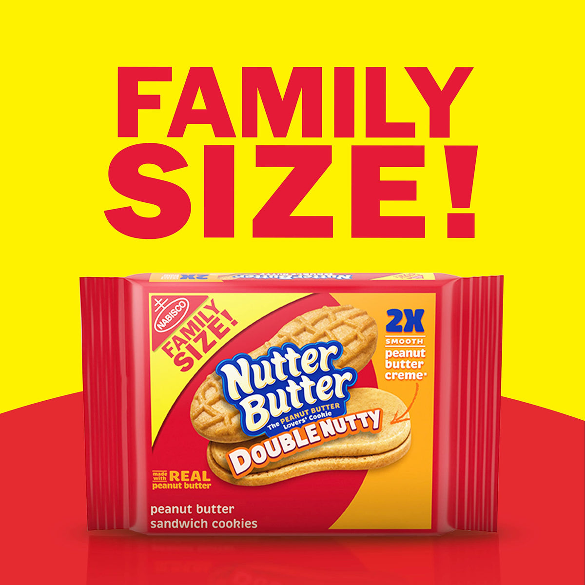 Nutter Butter Double Nutty Peanut Butter Sandwich Cookies – Family Size, 12-15.27 oz Packs