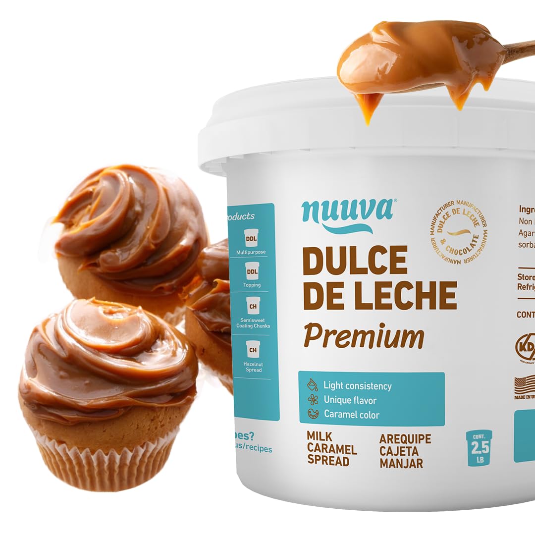 Nuuva Foods Premium Dulce de Leche – Authentic Creamy Caramel Spread, 2.5 lbs