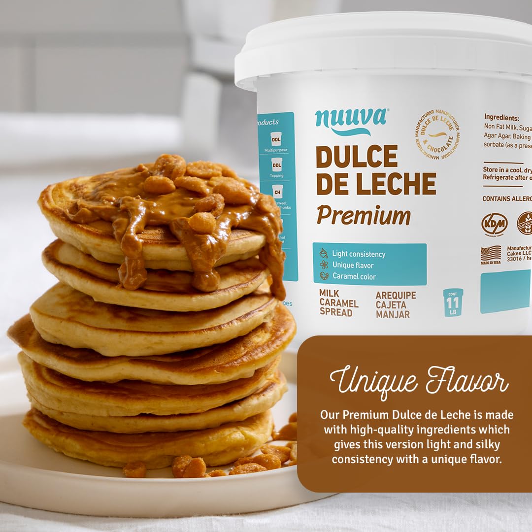 Nuuva Foods Premium Dulce de Leche – Authentic Creamy Caramel Spread for Desserts, Baking & Spreads (5 lbs)