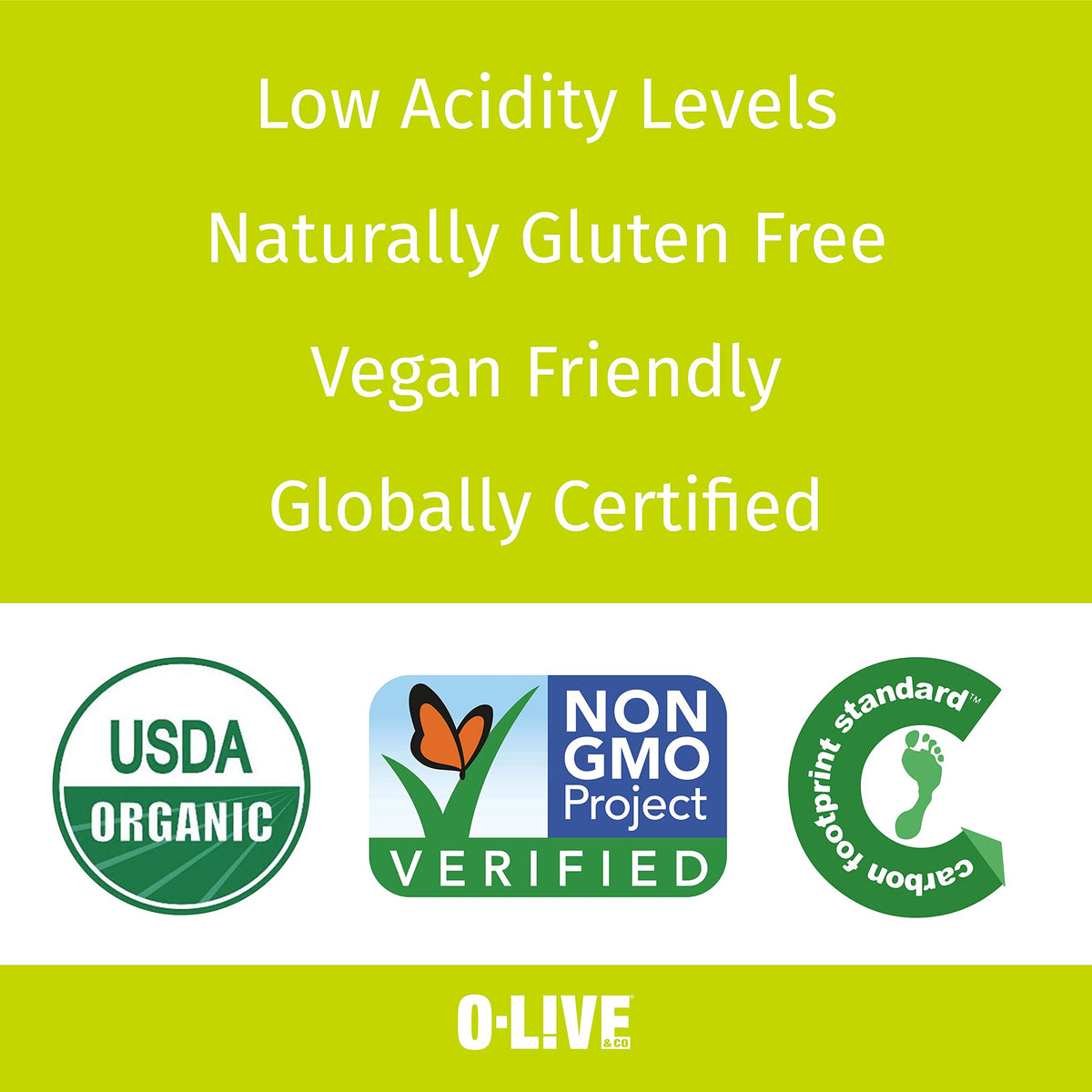 O-Live & Co. Premium USDA Organic Extra Virgin Olive Oil - First Cold Pressed EVOO - 1L