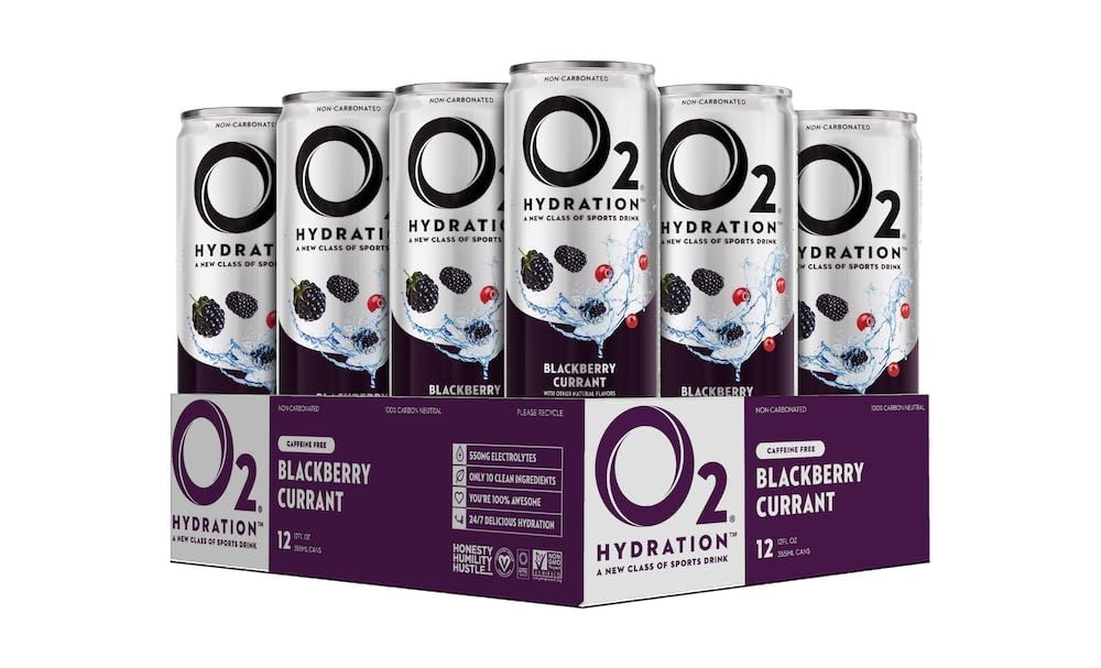 O2 Blackberry Currant Post Workout Recovery Drink | Powerful Electrolyte Hydration