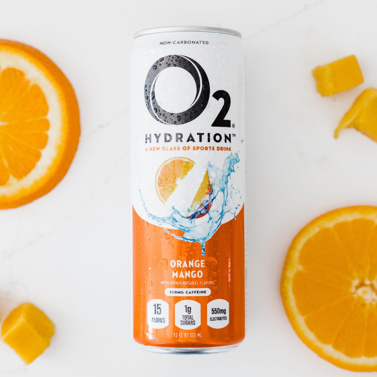 O2 Orange Mango Post-Workout Recovery Drink – Caffeinated Electrolyte Hydration