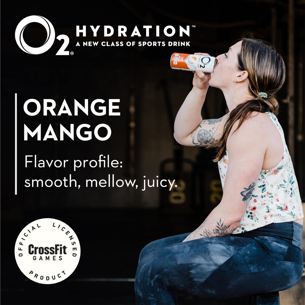 O2 Orange Mango Post-Workout Recovery Drink – Caffeinated Electrolyte Hydration