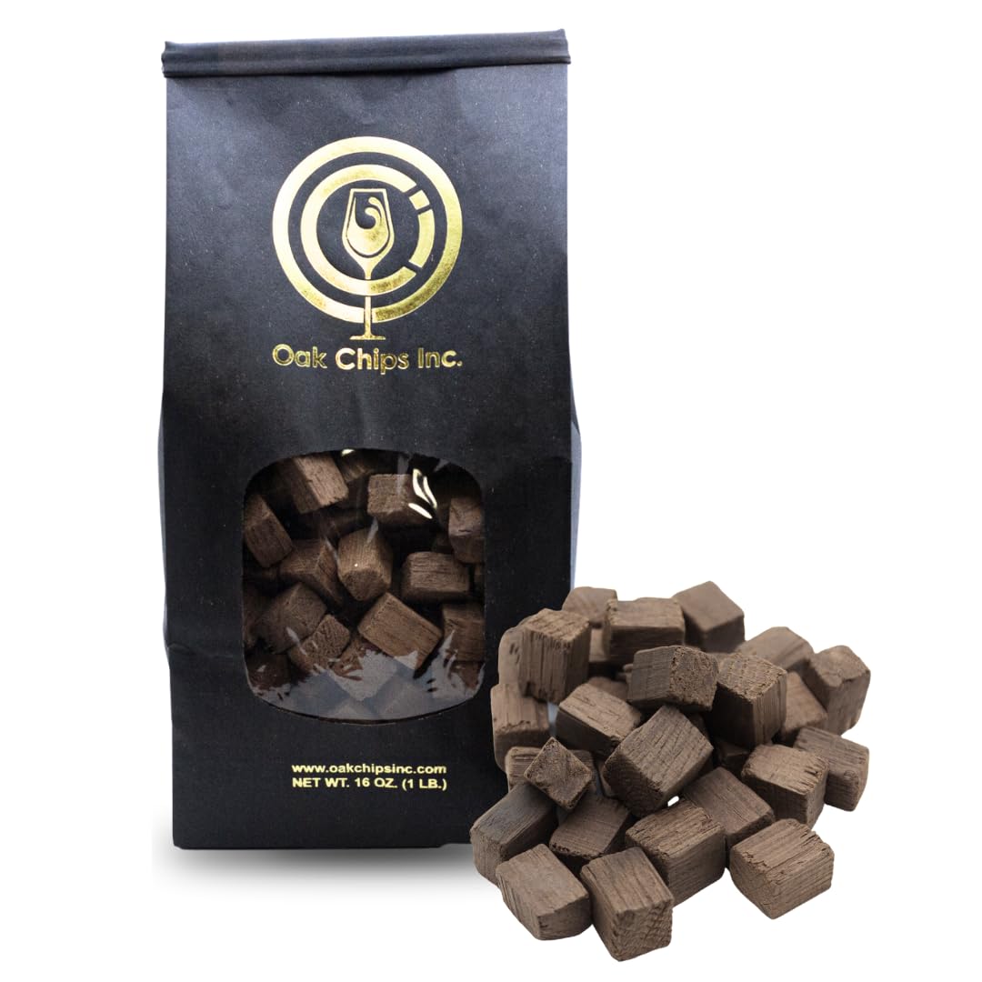 Oak Chips Inc. American Oak Cubes – Medium Plus Toast, 1 lb for Aging Wines, Spirits & Beer