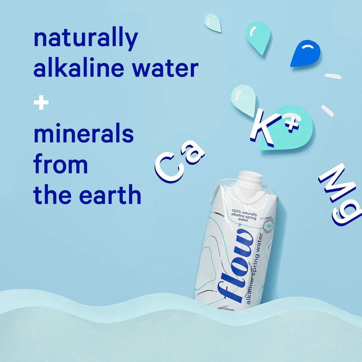 Flow Alkaline Spring Water – Oasis Snacks | pH 8.1, Minerals & Electrolytes, 16.9oz (12-Pack), Eco-Pack