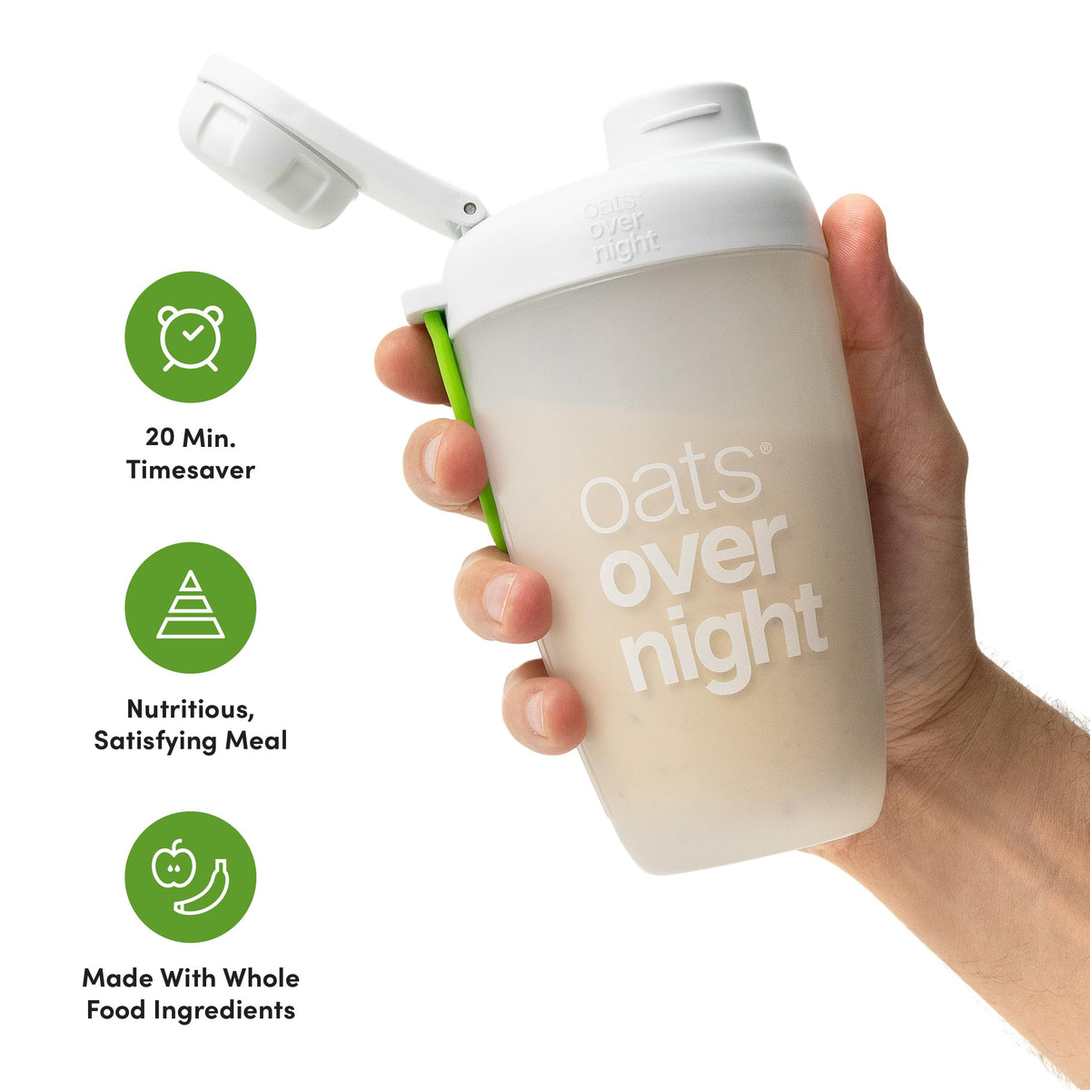 Oats Overnight Caramel Cold Brew - Vegan 20g Protein, High Fiber Breakfast Shake, 65mg Caffeine, Gluten Free (8 Pack)