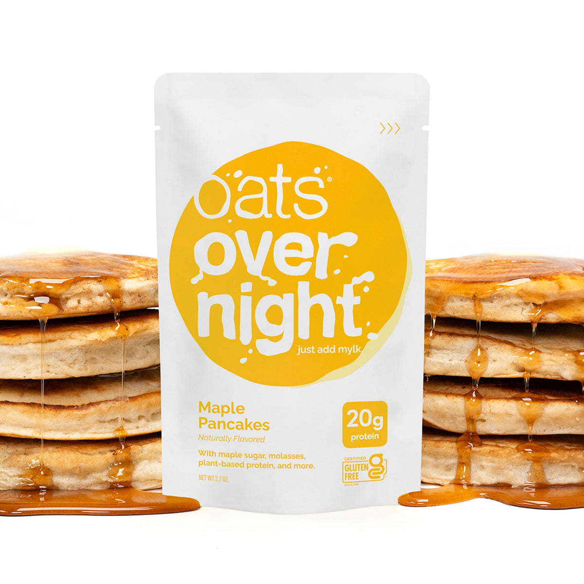 Oats Overnight Maple Pancakes (16 Pack) – Dairy Free, High Protein, Low Sugar