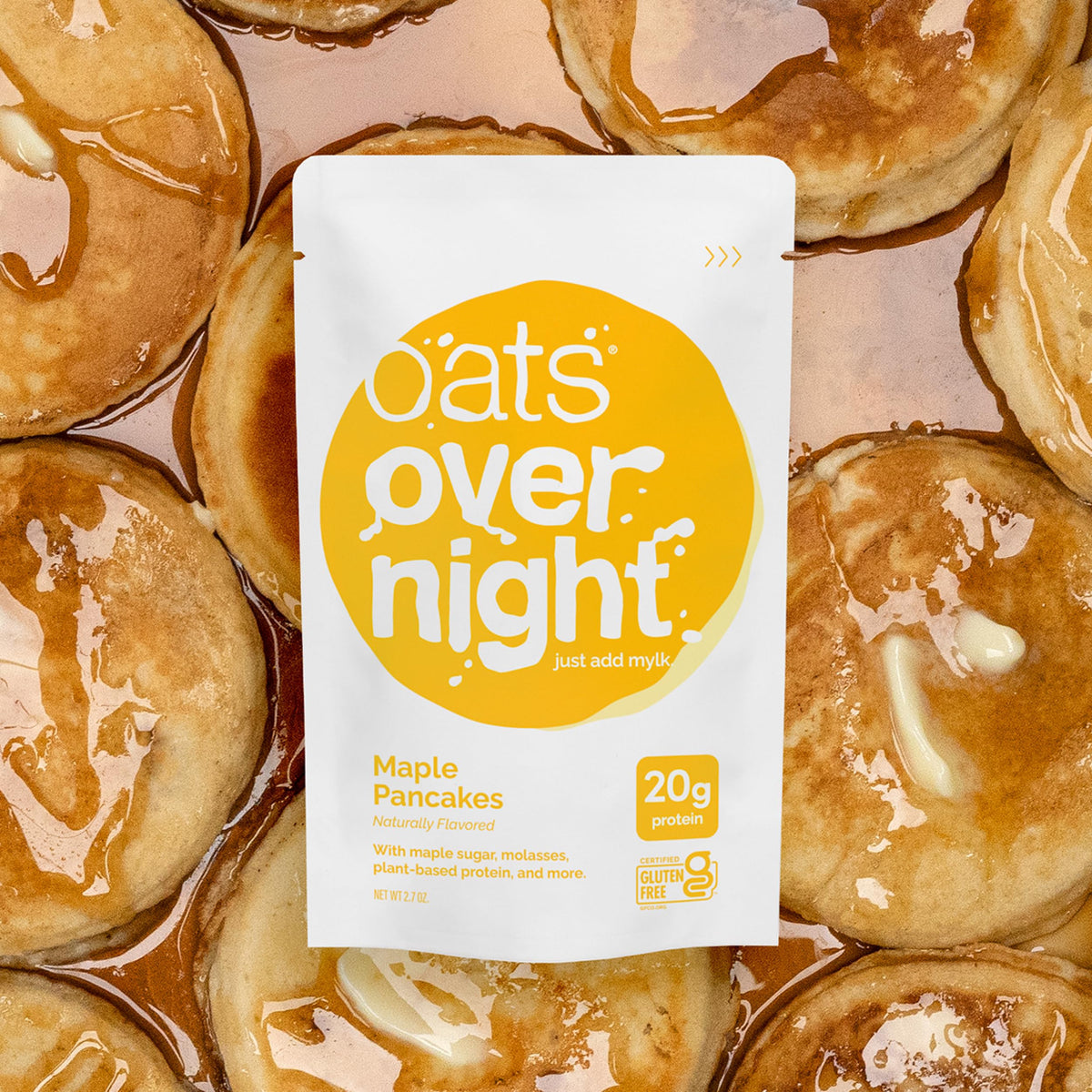 Oats Overnight Maple Pancakes (16 Pack) – Dairy Free, High Protein, Low Sugar